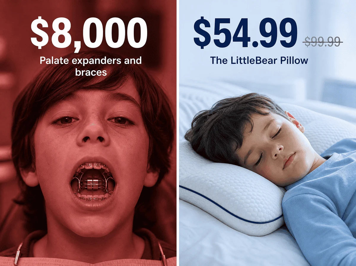 Palate expanders at $8,000 beside the LittleBear pillow at $54.99